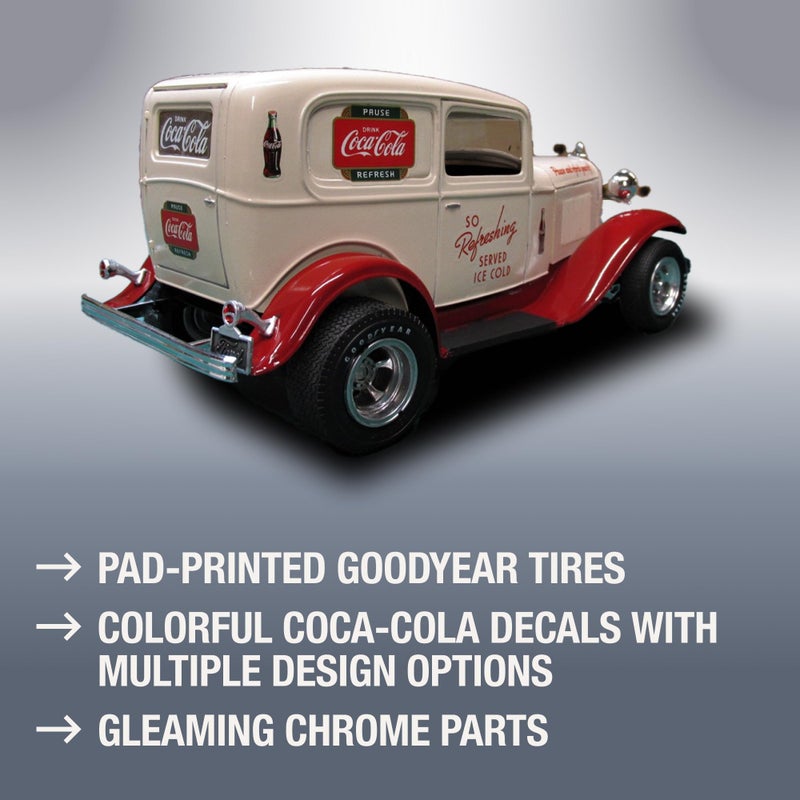 MPC C.P.M. 1932 Ford Sedan Delivery Coca Cola 1:25 Scale MPC Plastic Car Kit, Black - Image 3